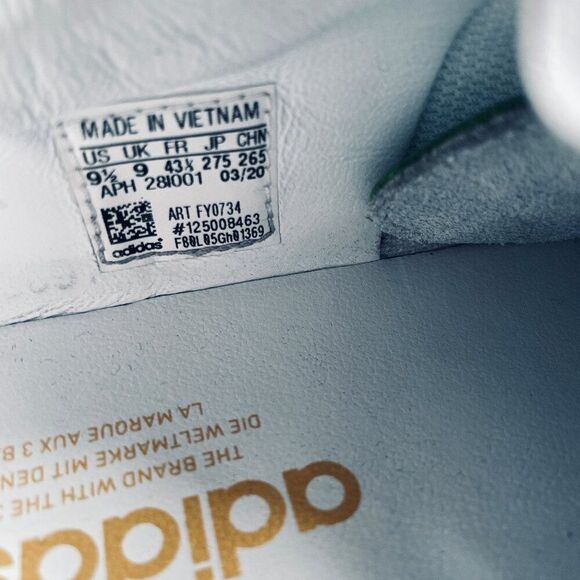 Adidas Stan Smith Human Made Athletic Tennis Shoe White Trainer Mens 9.5 RARE SZ - Picture 6 of 8